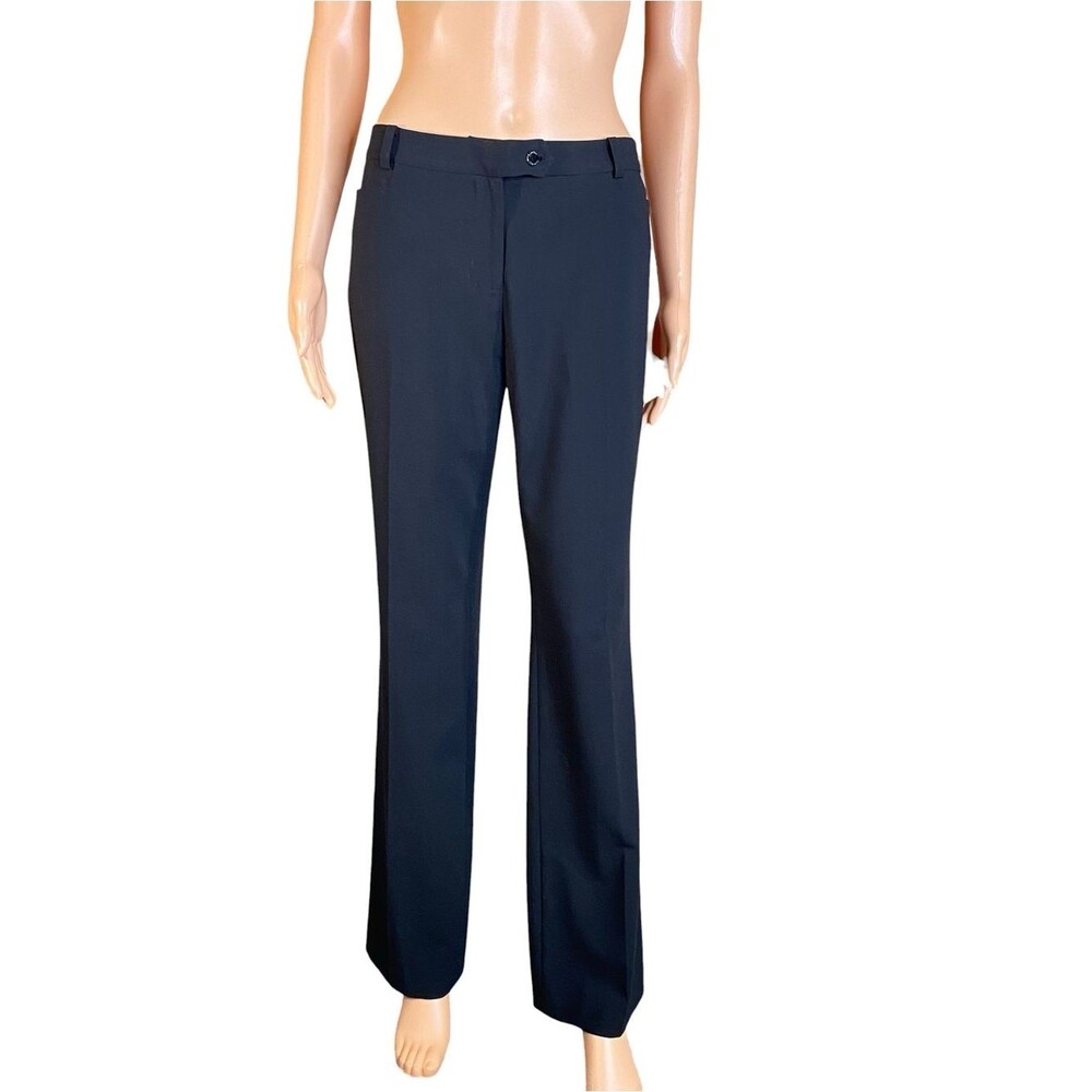 Calvin Klein Modern Fit Black Dress Pants Tab Front Flowy Stright Leg Pockets 8T